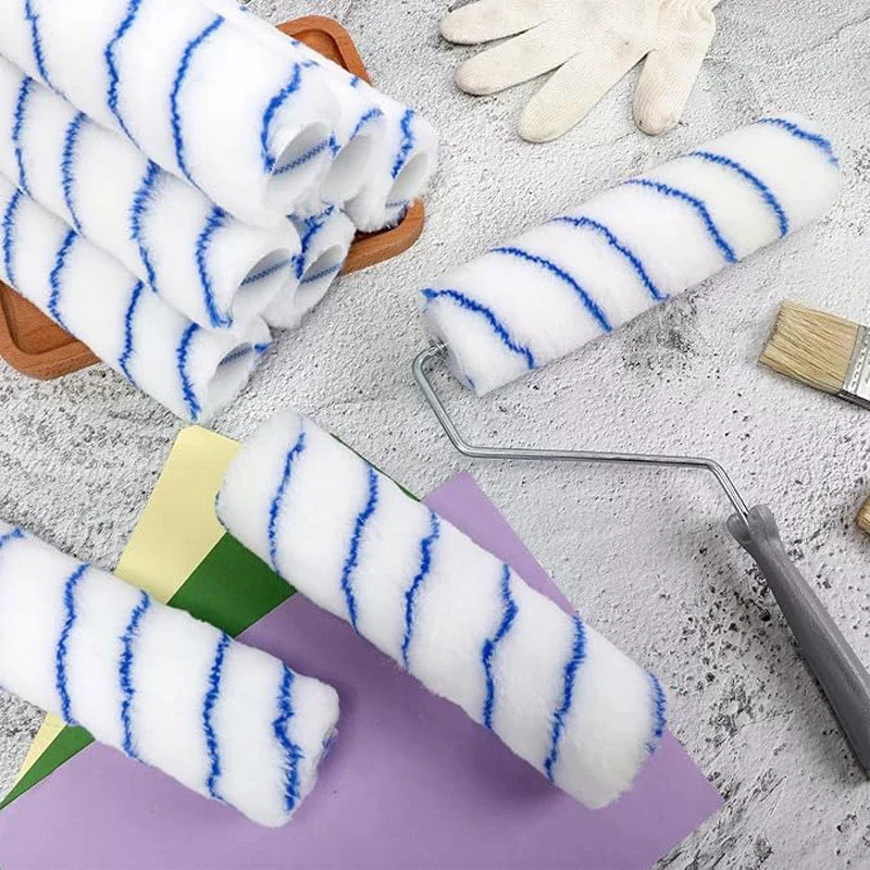 

6/10PCS 9-inch X 1.5" Woven Microfiber Cage Paint Roller With Medium Pile Home DIY Tool