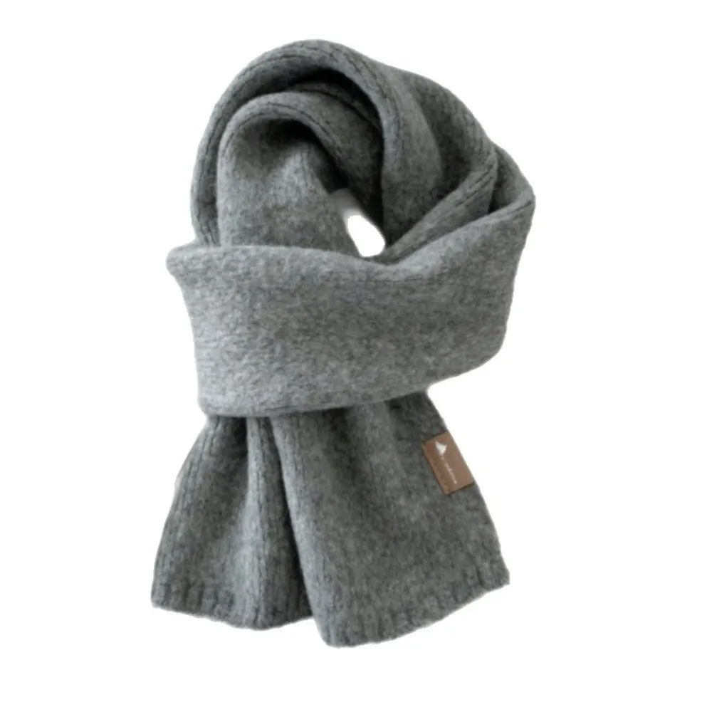 

Новый ветрозащитный теплый холодостойкий вязаный шарф, однотонный универсальный шейный платок, подарок