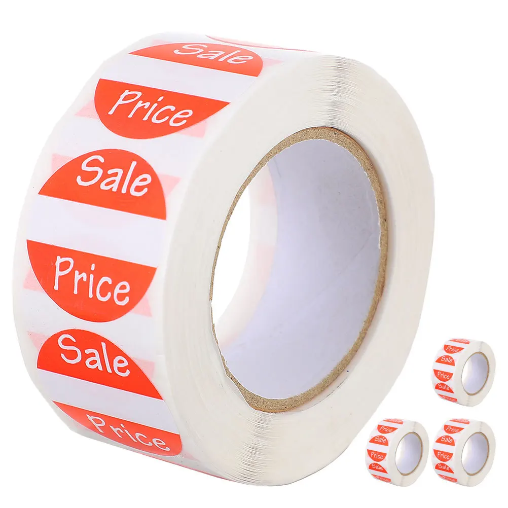 

4 Rolls Sale Stickers Core Retail Price Sticker Label Tag for Supermarket Sales Labels Pricing Visibility