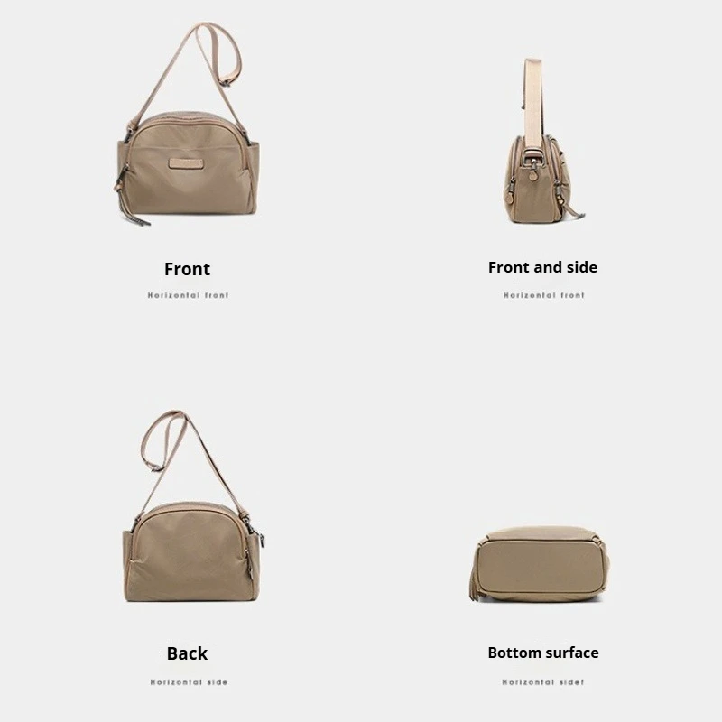 Minimalist Everyday Casual Shoulder Bag for Women Genuine Leather Multiple Pockets Adjustable Strap Luxury Handbag Portable