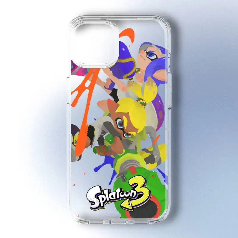 Game Splatoon 3 Phone Case For Samsung GalaxyS20 S21 S30 FE Lite Plus A21 A51S Note20 Transparent Shell