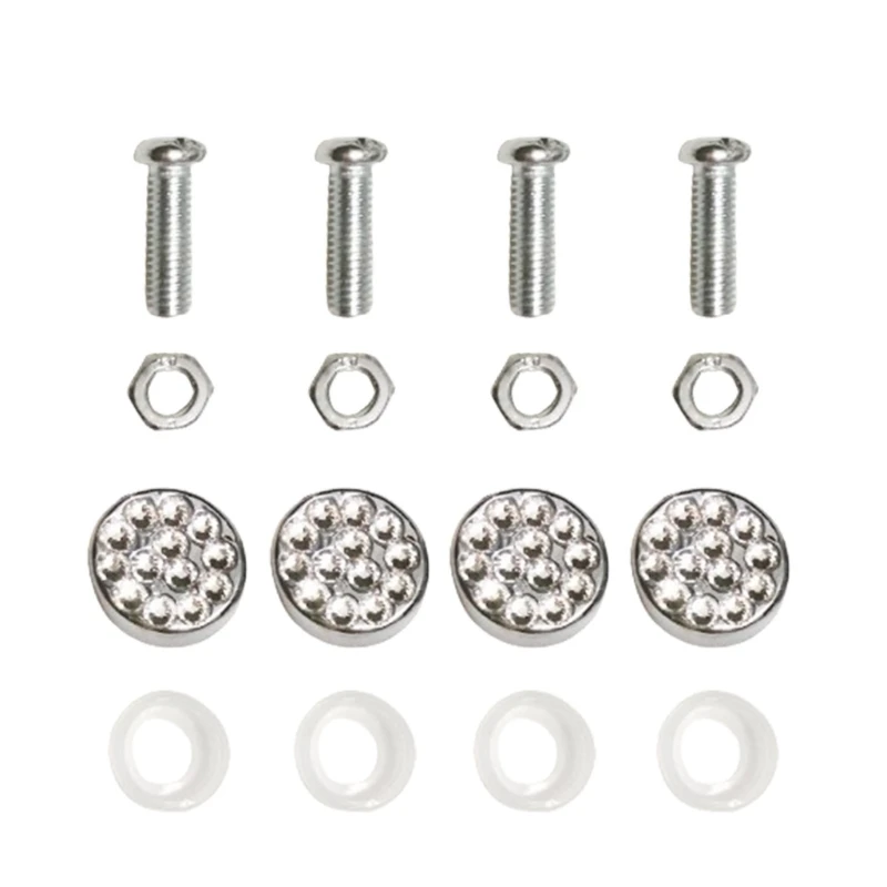 Decorative Bling License Plate Frame Hardware Fastener Fixing Screw Caps for Car, Motorcycle, Trucks, Enhancing Dropship