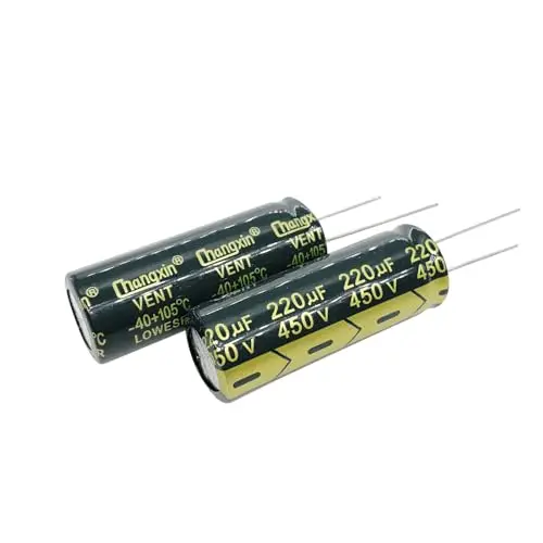 

2Pcs 450V 220UF Capacitor 18X45MM(0.7x1.8in) High Frequency Aluminum Electrolytic Capacitors for TV, LCD Monitor, Game