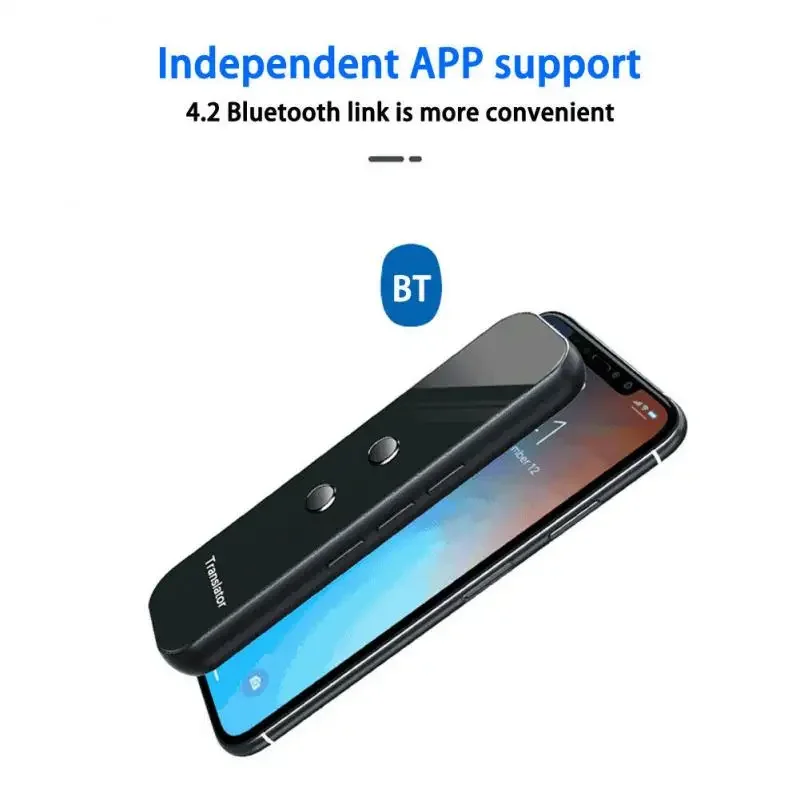 Penerjemah suara instan G6, penerjemah Audio portabel, mendukung 72 Bahasa 3 in 1 Teks suara Bluetooth 2023