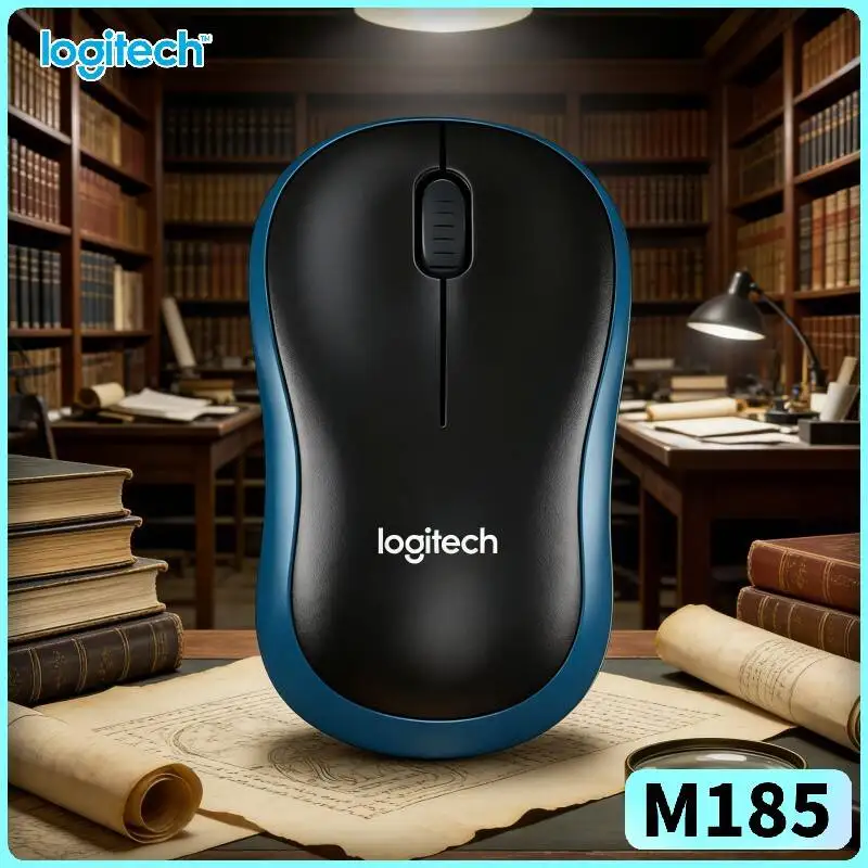 Logitech M185 Mouse-DesktopUse 2.4GHz Nano Receiver 1000 DPI 10m Range 12-Month Battery Smooth Navigation Accessory