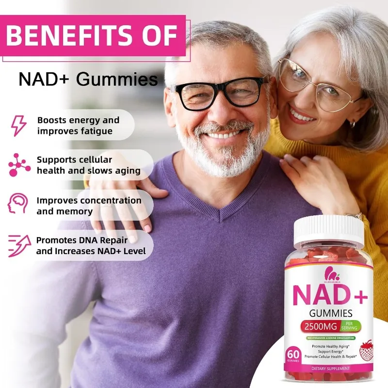

NAD supplement gummy liposome nicotinamide ribonucleoside resveratrol 900mg, supports cellular health, energy, and DNA