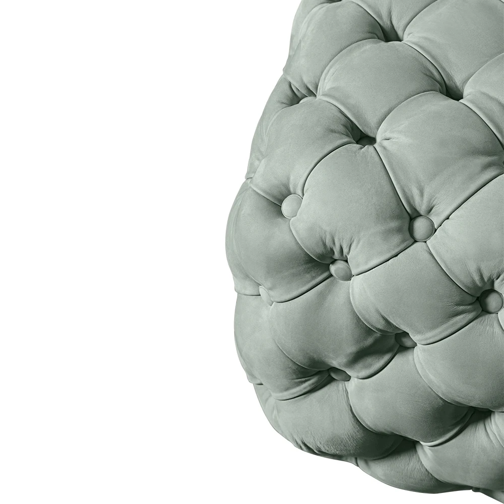 luxury Turtle tufted button stool modern design small fabric ottoman pouf leather stool bench