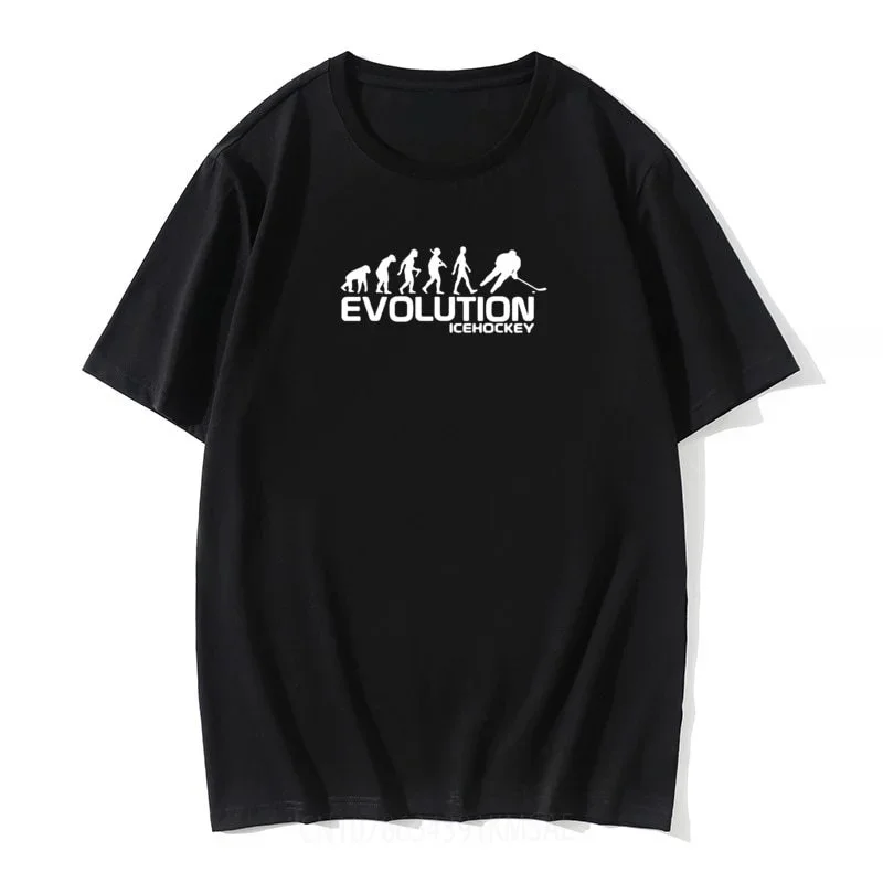 New Evolution Ice Hockeyer Mens T Shirts T-Shirt Tops Tees Hip Hop Streetwear Design Top T-Shirts For Men T Shirt Plain