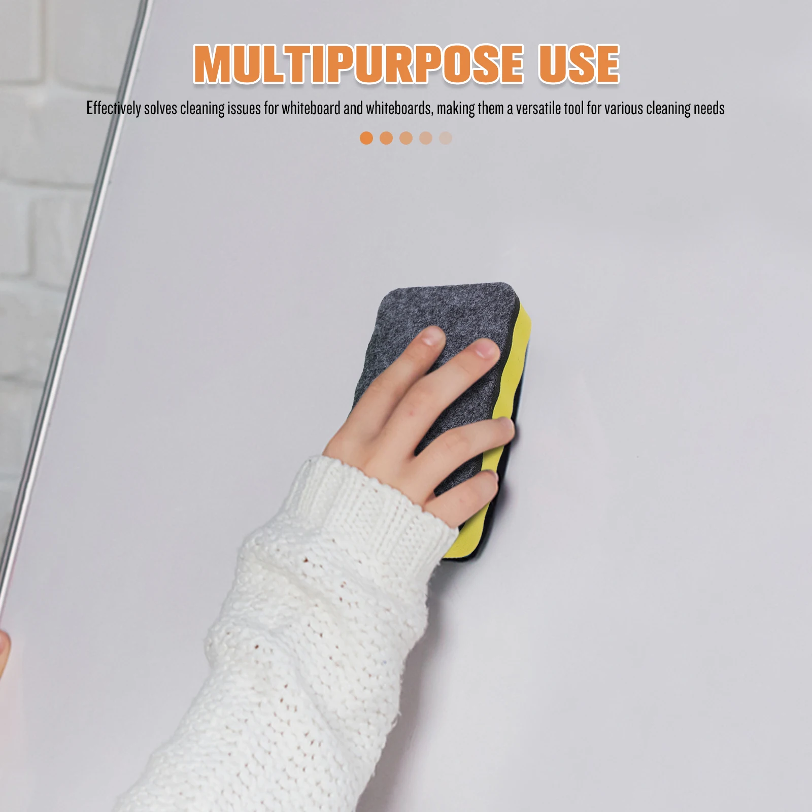 

4pcs Magnetic Whiteboard Erasers Blackboard Cleaner Eva Felt Dry Erase Eraser For Classroom Office Home Use Kids