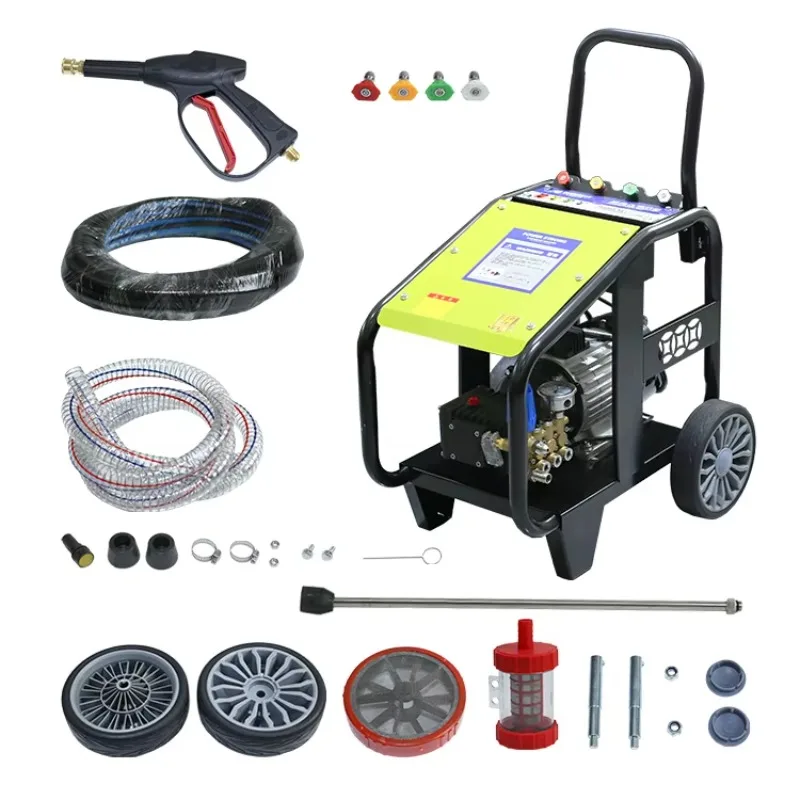 

Industrial Grade AC Double Voltage 220V 380V Super Power 3KW 120Bar Auto Cleaning Equipment High Pressure Jet Car Washer Machine