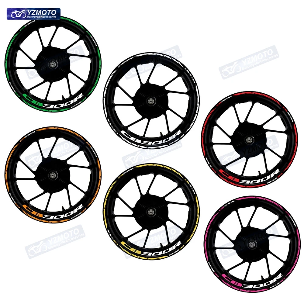 

Для Honda CB300R CB 300 R мотоциклетные гонки 17-дюймовая передняя и задняя ступица колеса, водонепроницаемая светоотражающая наклейка с логотипом, наклейка, наклейки