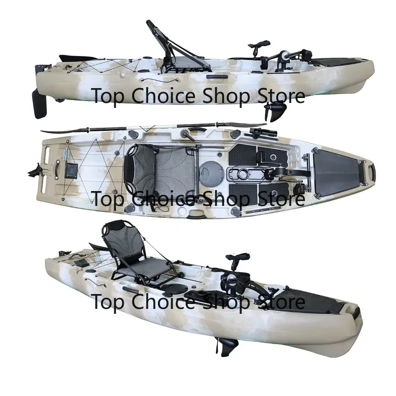 10.5 feet fishing pedal kayak single seat HDPE hard plastic material with pedal