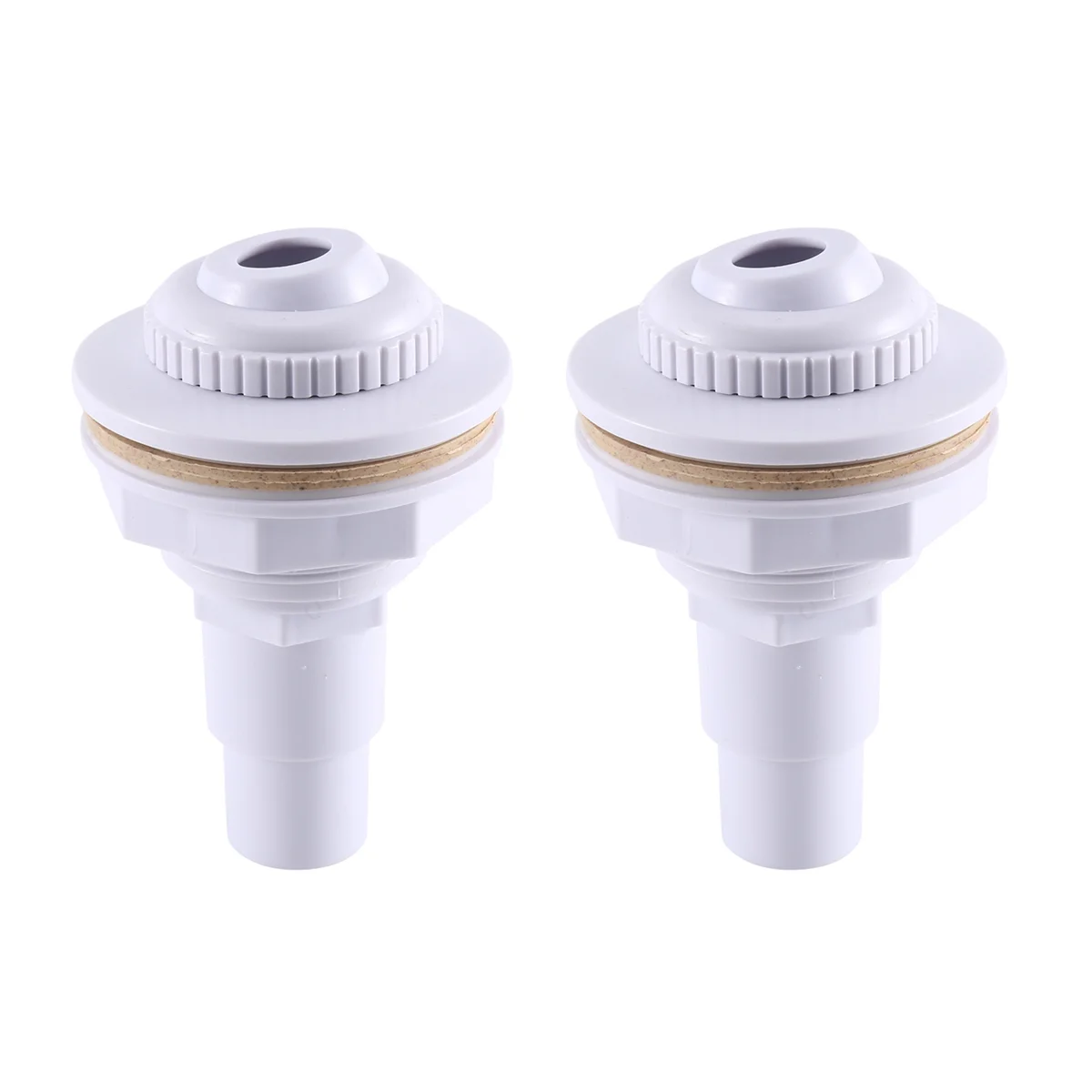 2Pcs Above Ground Pool Complete Return Jet Fitting Gasket & 1-1/2Inch Male Hose Adapter & Nut 3/4Inch Eyeball Outlet