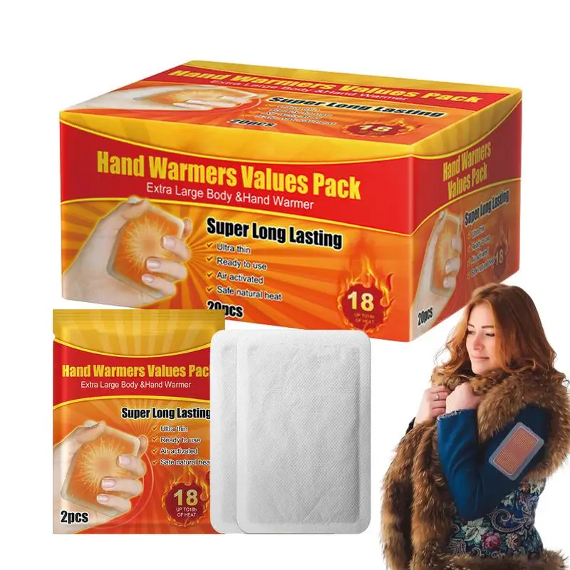 Winter Warm Paste Stick 20pcs Self-Heating Hand Warmer Heating Pads Waist Abdomen Body Warmer Stick Winter Warmer Supplies