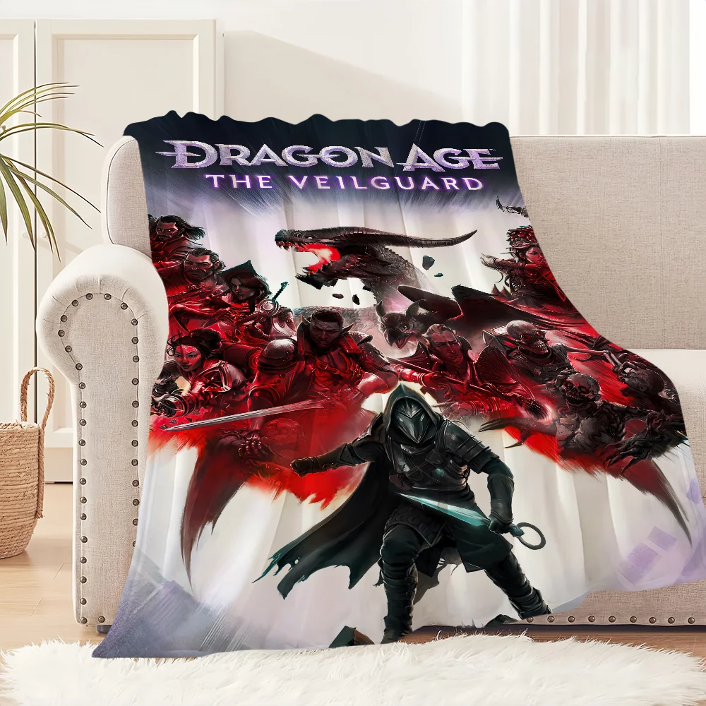 

Игра Dragon Age The Veilguard Одеяло Плюшевый Диван Коврик для Гостиной Теплый Офис Спальня День Рождения Дом Путешествия Детские Подарки