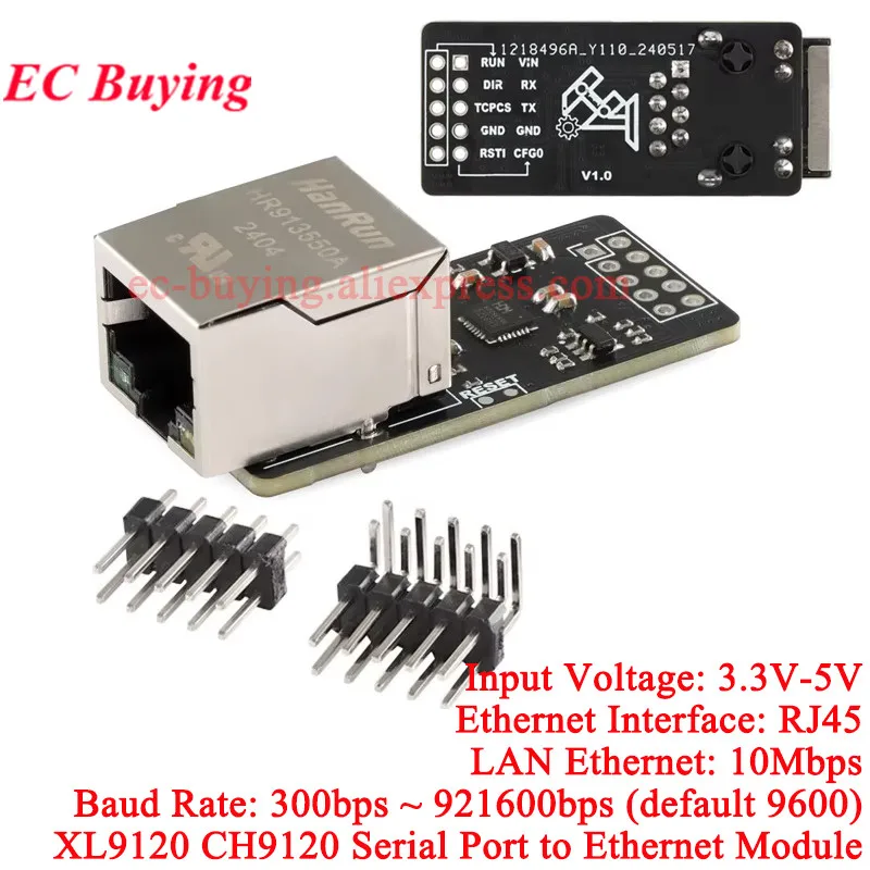 CH9120 منفذ تسلسلي للشبكة إلى وحدة إيثرنت XL9120 شريحة واحدة للكمبيوتر نقل شفاف TCP/IP UDP خادم العملاء #1
