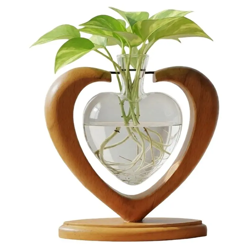 SHGO-Solid Wooden Stand Rooting Vase, Plant Propagation Station For Cuttings, Plant Lovers Mom Wife Gift Home Christmas Decor