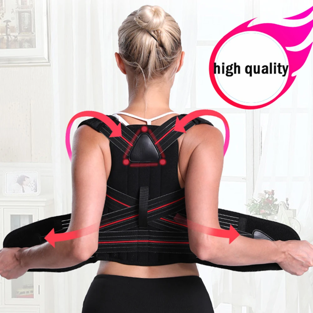 Men Posture Corrector Women Back Brace Upper Pain Relief Muscle Support Straightener Shoulder Neck Clavicle Spine Improves