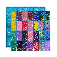 Y08C Multipurpose Sturdy Silicone Dominoes Mold For Epoxy Resin 28 Cavities Portable for Customes Jewelry and Game Pieces