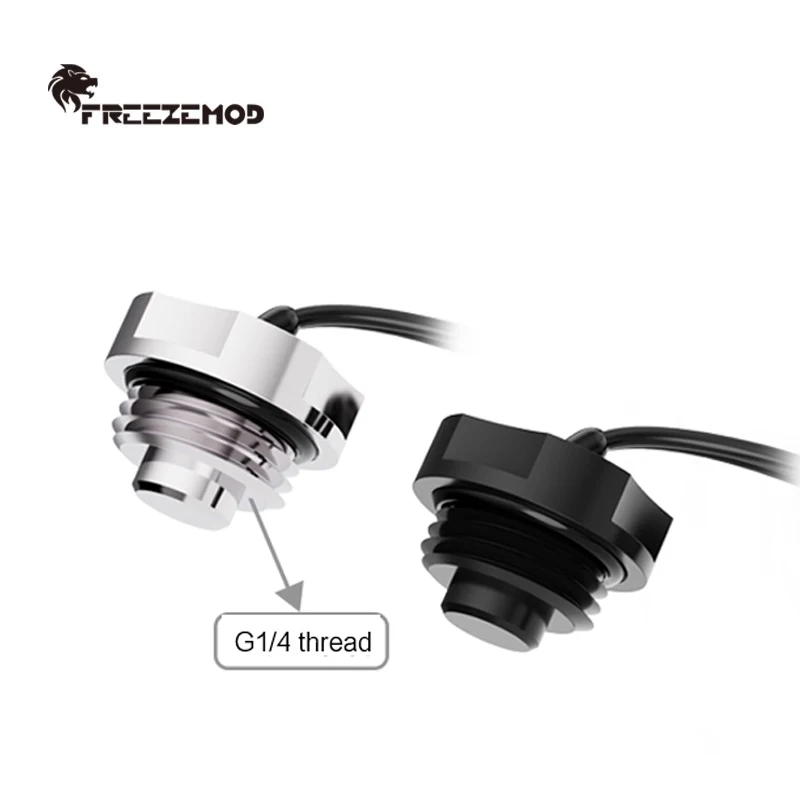 Freezemod Water Cooling Temperature Measuring Plug 3950 Thermometer Sensor 10K Waterproof,Short or Long