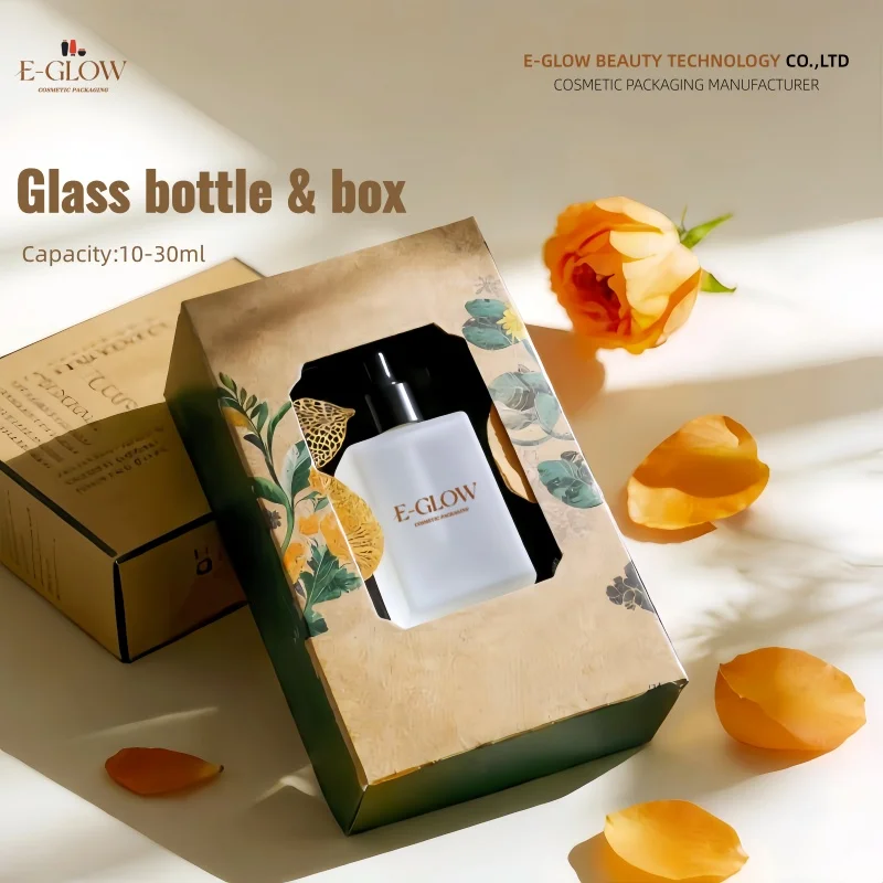 【Logo Custom】100Pcs Customized Small Batch Customization Factory for Transparent/frosted Glass Bottles with Three Specifications