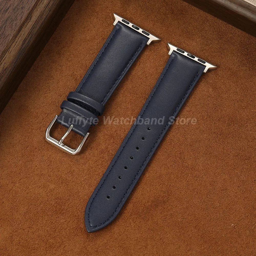 Leder-Uhrenarmband für Apple Watch Band 11/10/9/8/7/6/5/4/3 38mm 40mm 41mm 42mm 44mm 45mm 46mm 49mm Armband