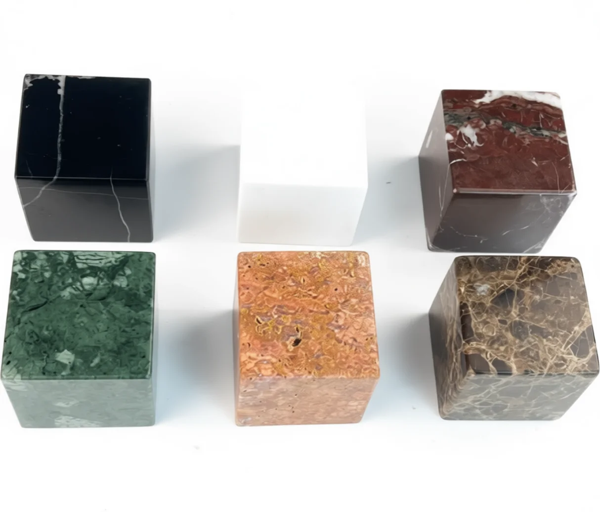 50x50x50mm Natural Marble Stone Cube Blocks  Jewelry Crafts display stand base plates home decorative marble