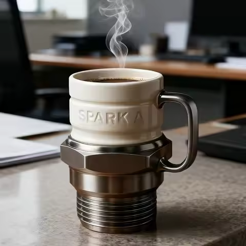 Creative Unique Spark Plug Mug Funny Decorative Industrial Coffee Cup Automotive Automotive Themed Mug Coffee Drinking