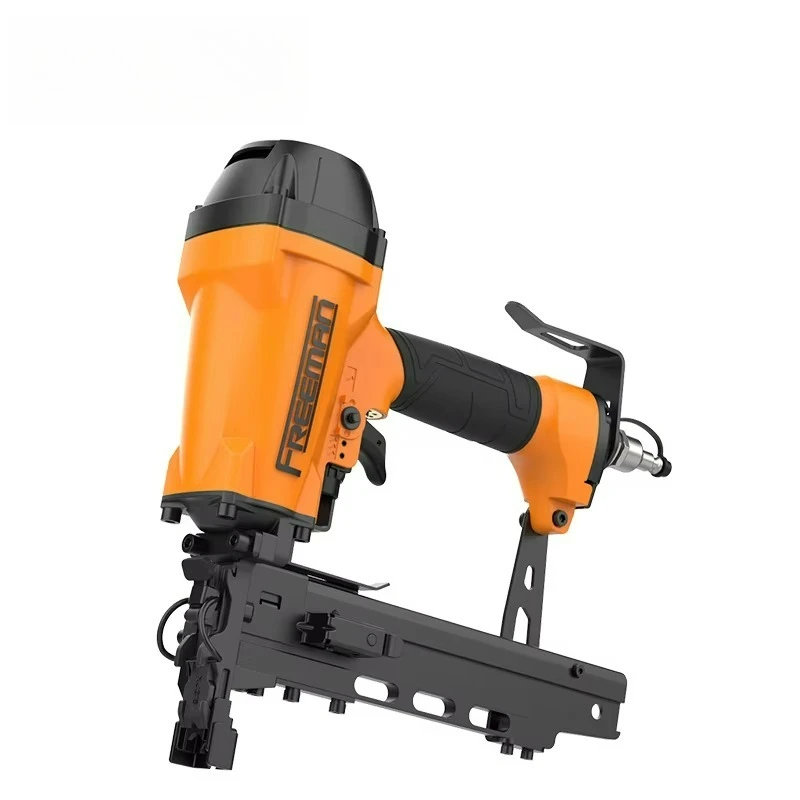 FM315 Industrial Pneumatic 10.5 Gauge Aluminum Alloy U Nail Air Staple Gun 50pcs Capacity for Wood Fence