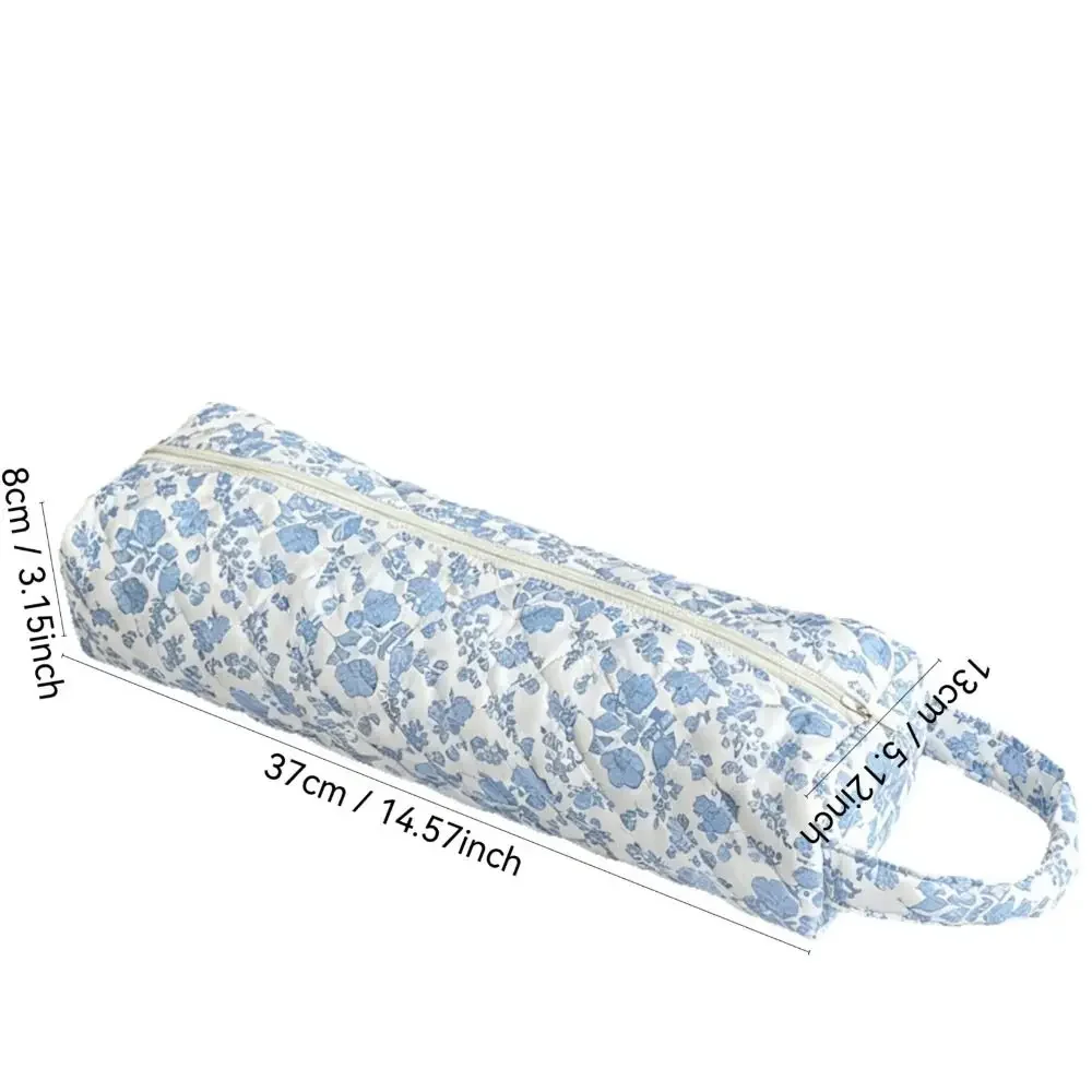1PC Cute Quilting Cotton Hair Dryer Storage Bag with Handle Dustproof Curler Bag Large Capacity Hair Dryer Protective Case