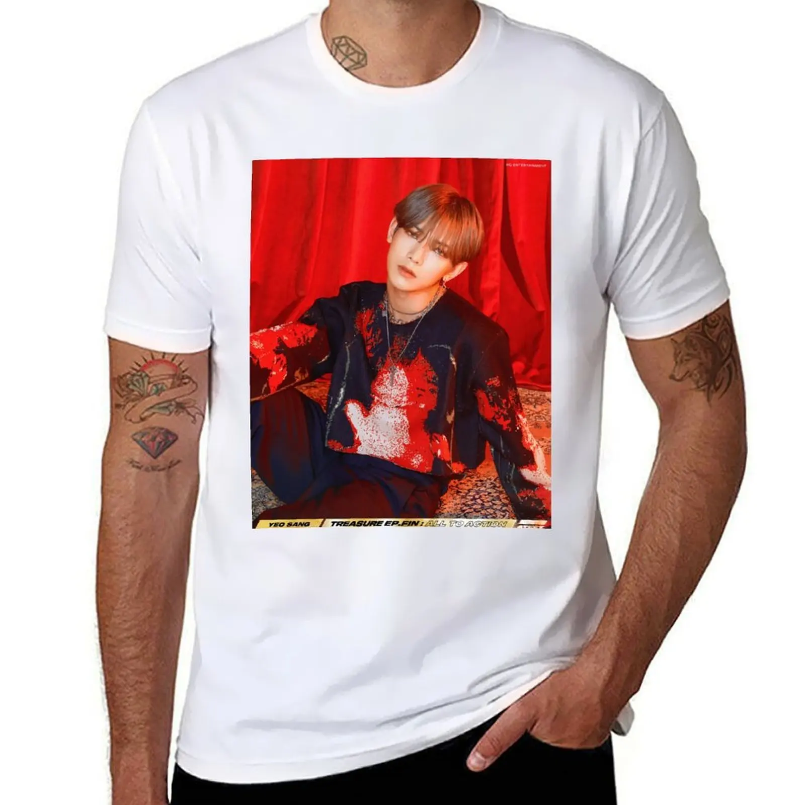 

ATEEZ WONDERLAND YEOSANG T-Shirt t shirts for man cotton soft t shirt man plain T-Shirt