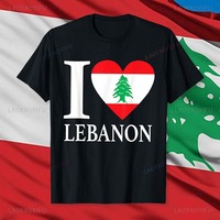 I LOVE LEBANON Support Peace Protest Lebanese Unisex Gift T-Shirt High Quality Cotton Short-sleev Top Fashion Lebane Printed Tee