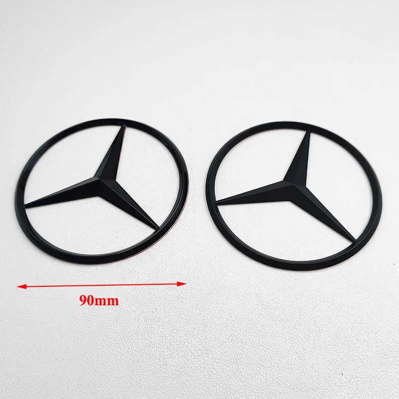 3d ABS Chrome Black Logo Mercedes Emblem Rear Star Badge For Mercedes Benz W203 W204 W205 W206 W212 W213 X253 W167 W166 W247