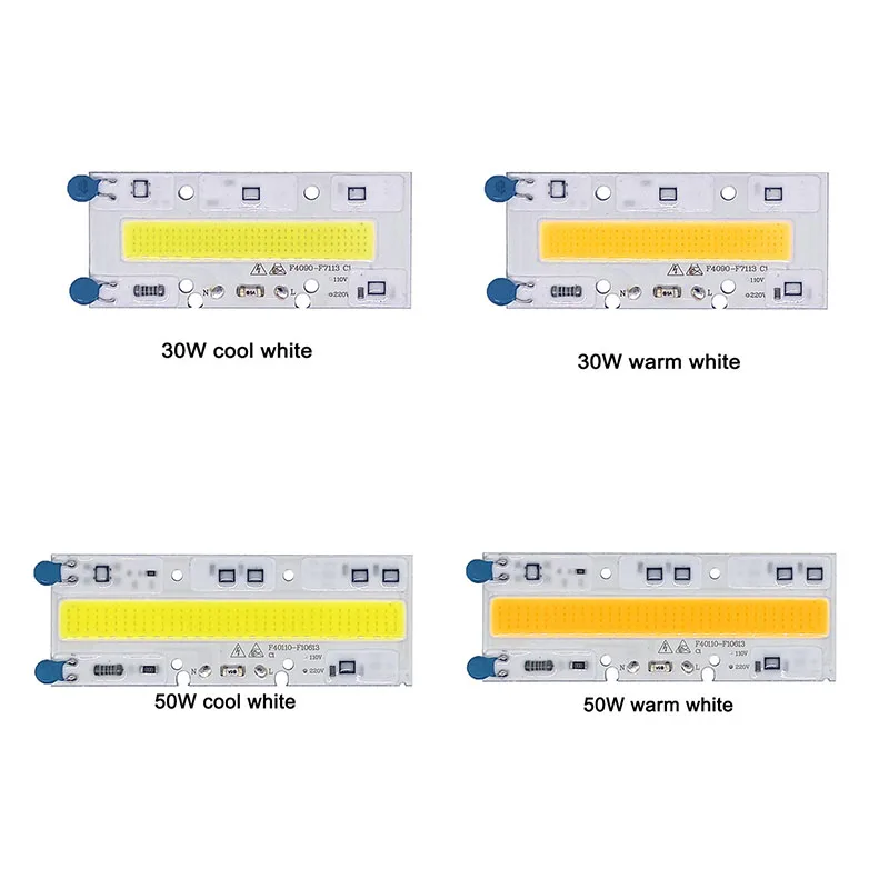 5pcs/lot Intelligent IC LED COB Chip Lamp 30W 50W 70W 100W 120W 150W AC110V 220V Smart IC Fit For DIY LED Flood Light