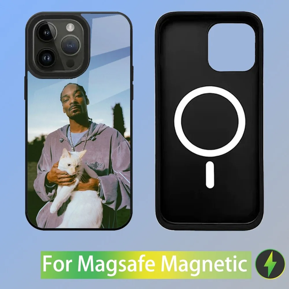 Rapper S-Snoop Dogg Phone Case For iPhone 15,14,13,12,11,Plus,Pro,Max Mini Magsafe Magnetic Wireless Charging