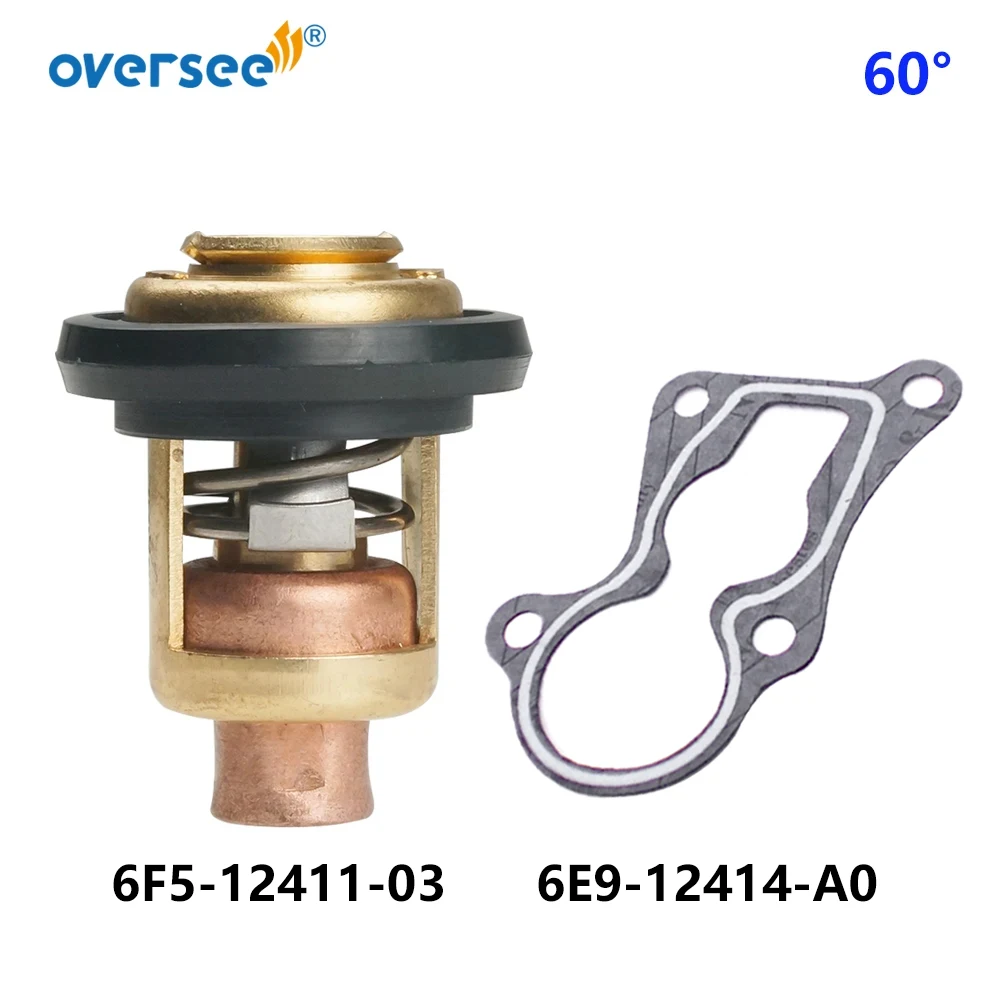 야마하 선외 엔진 파선 온도조절기 및 커버 개스킷, 6F5-12411-03-00, 6E9-12414-A1-00