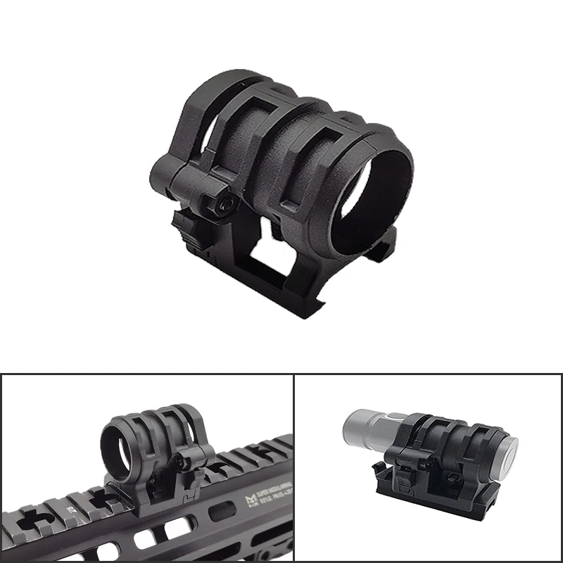 Tactic Helmet Clamp Adaptor for Fast Helmet Black Helmet Flashlight Clip Holder Outdoor Sports Headlight Mount