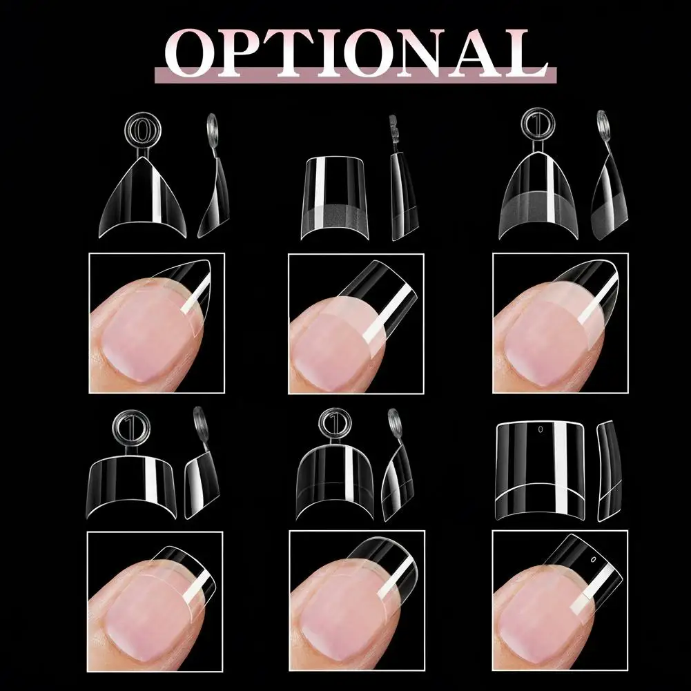 Nouveau 12 tailles demi-couverture amande pré-carrées pointes d'ongles demi-mat presse sur fausse Extension d'ongle pour petit petit petit outil de manucure de lit d'ongle