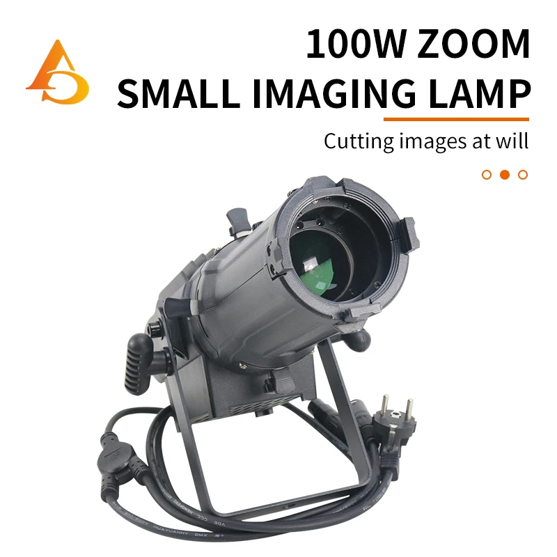 Mini 100W DMX Zoom Profile Variable Zoom Ellipsoidal Surface Studio Gobo Spotlight DMX LED Leko for Theater Exhibition