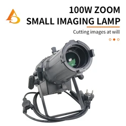 Mini 100W DMX Zoom Profile Variable Zoom Ellipsoidal Surface Studio Gobo Spotlight DMX LED Leko for Theater Exhibition