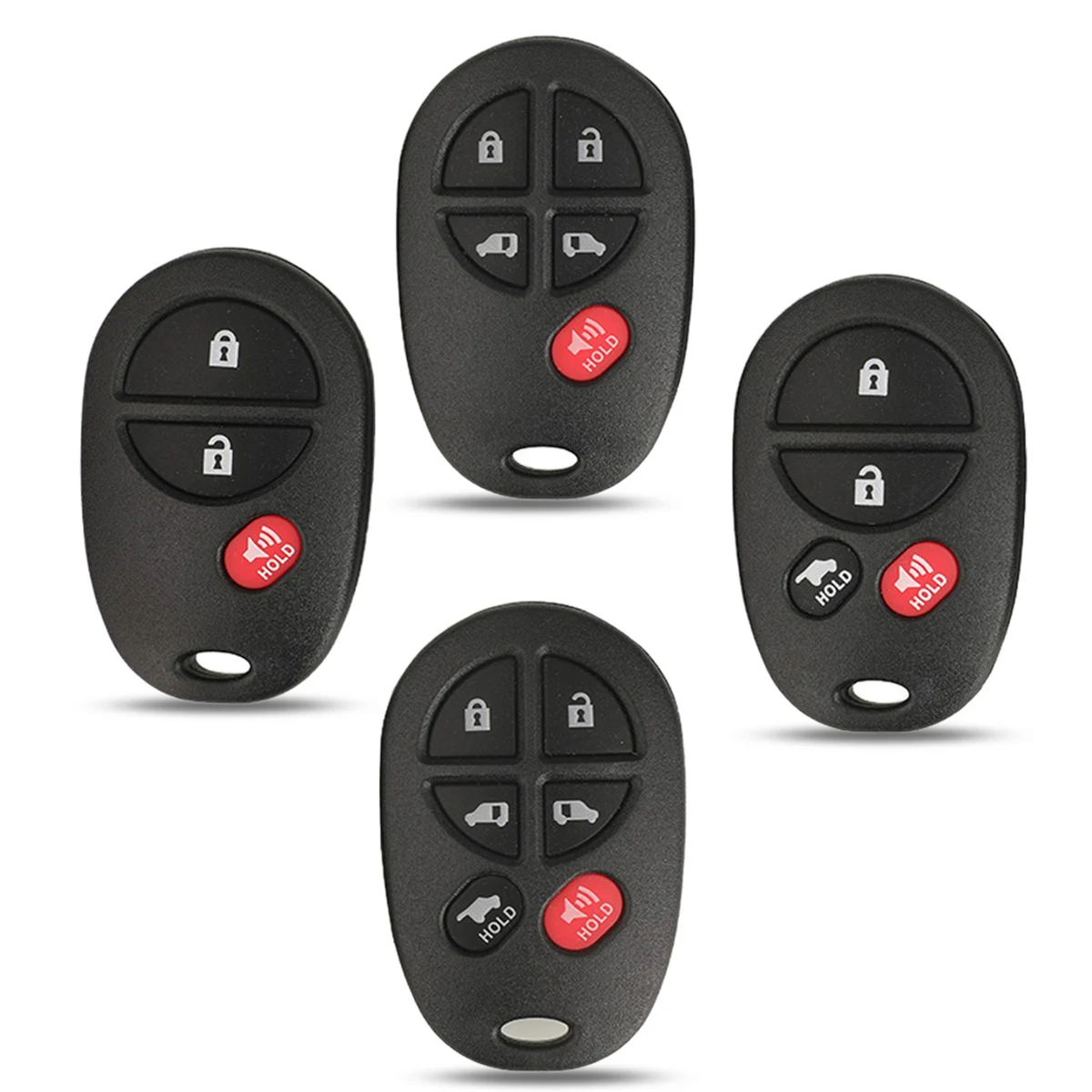 

3/4/5/6 Buttons Remote Control Key Fob Shell case fob for TOYOTA Sequoia Highlander Sienna Tacoma Tundra