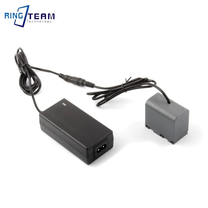 Adaptador de alimentação CA quadrado para câmeras, AC-E6, BN-VF823, VF823, bateria fictício para JVC GZ-430, 365, 330, MS100, GZ-HD10, 730, 530, 465, 437