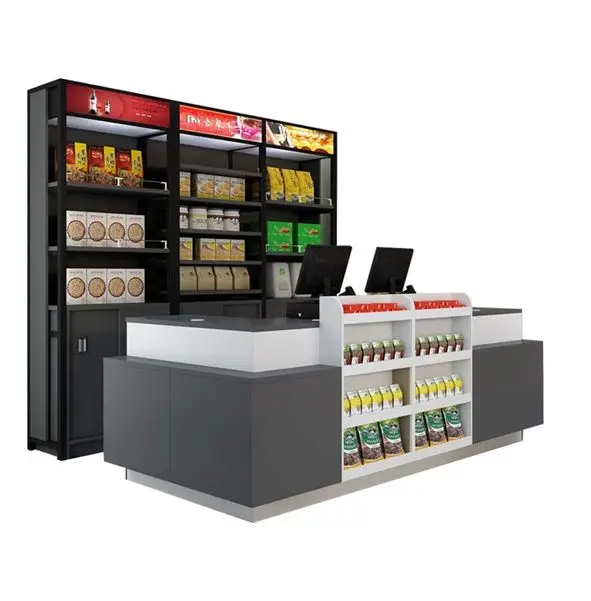 

Gangmu Supermarket Firm Magasin Convenience Store checkout page with display