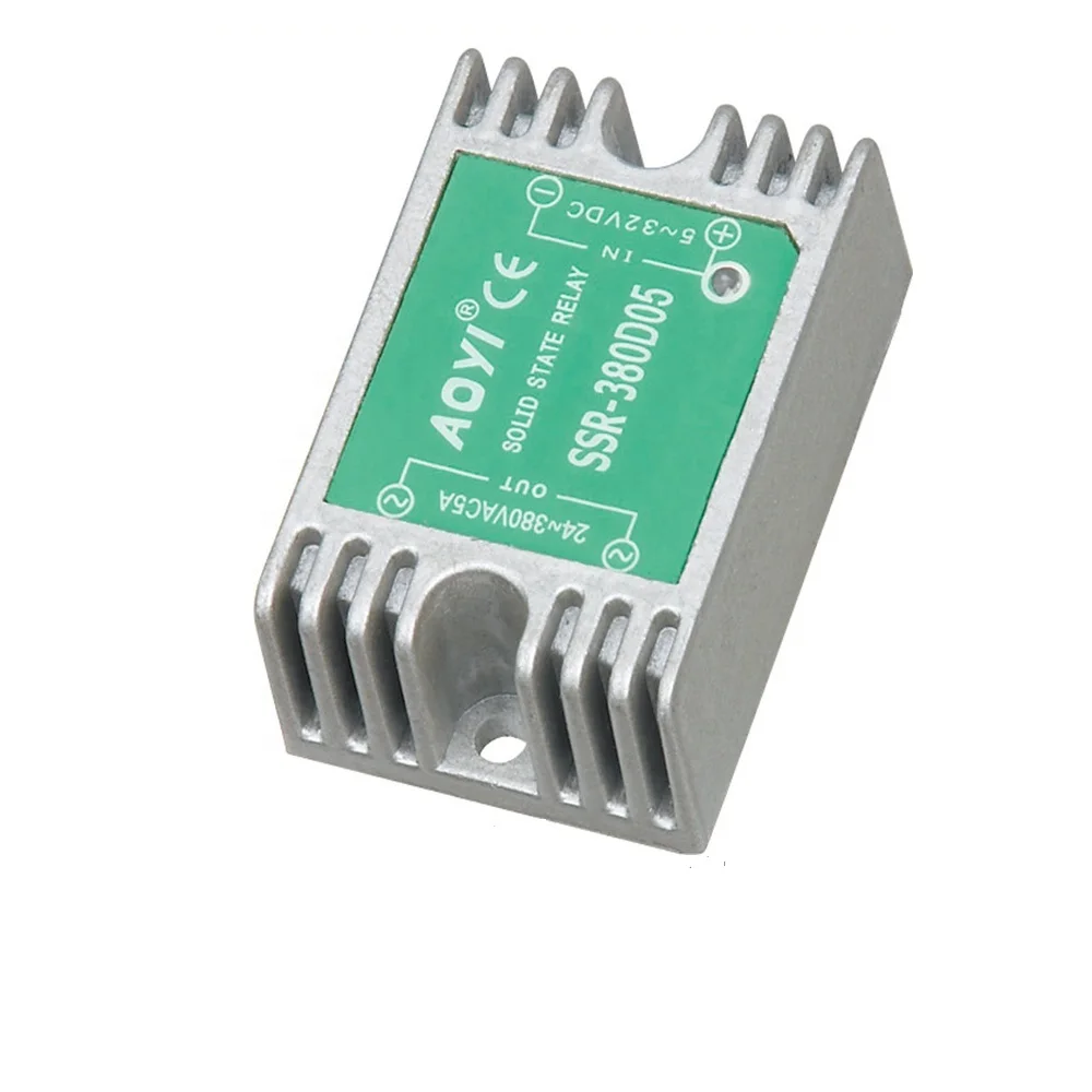

10 шт. AOYI 5A твердотельное реле SSR-380D05 монтаж на печатную плату эпоксидная защита для общего назначения