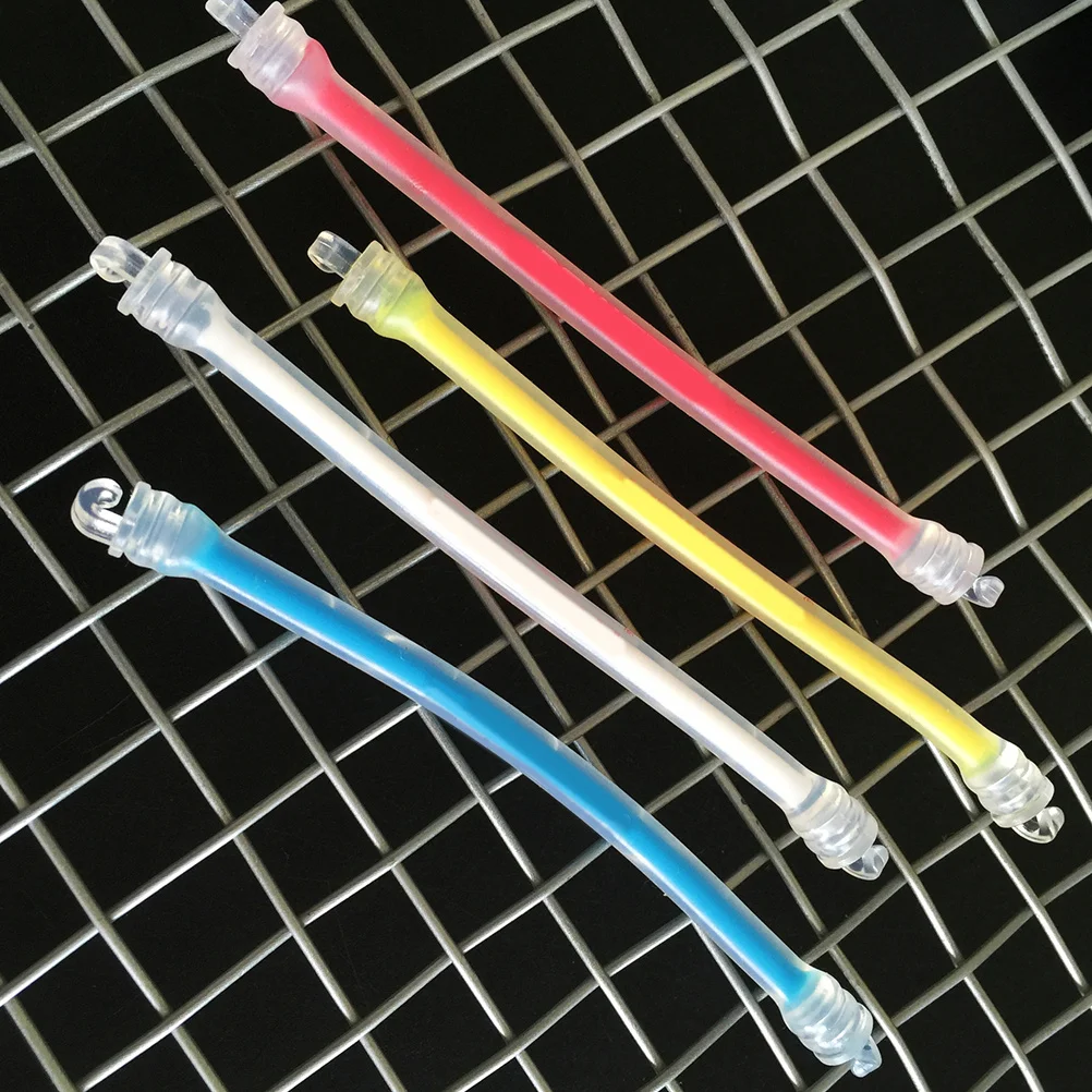 6 قطع من مضرب التنس الاهتزاز، خطافات طويلة مزدوجة من السيليكون سهلة التمدد، جميع أنماط السلسلة، ألوان مختلطة