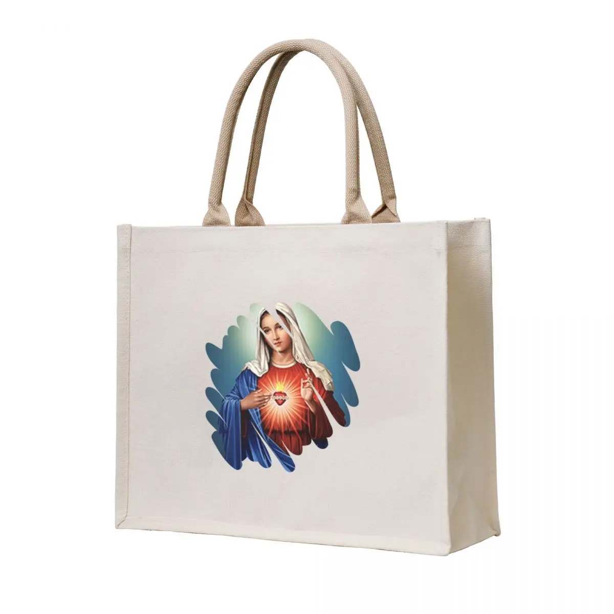 

Immaculate Heart of Mary Virgin Mary Tote Bag reusable shopping bag cloth bag woman eco pack Women's handbag