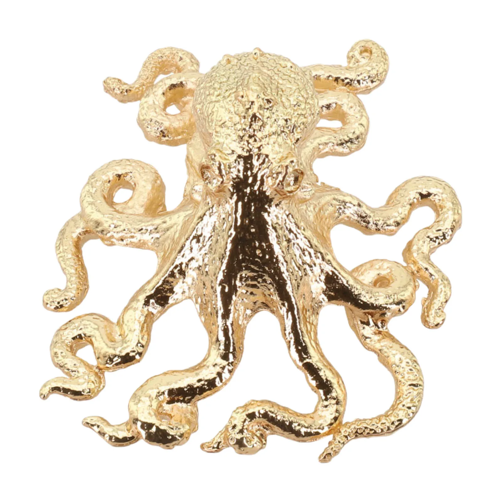 Brass Octopus Drawe Wardrobe Brass Single Hole Handle Kitchen Cabinet Handles  For Home Desktop Octopus Adornment