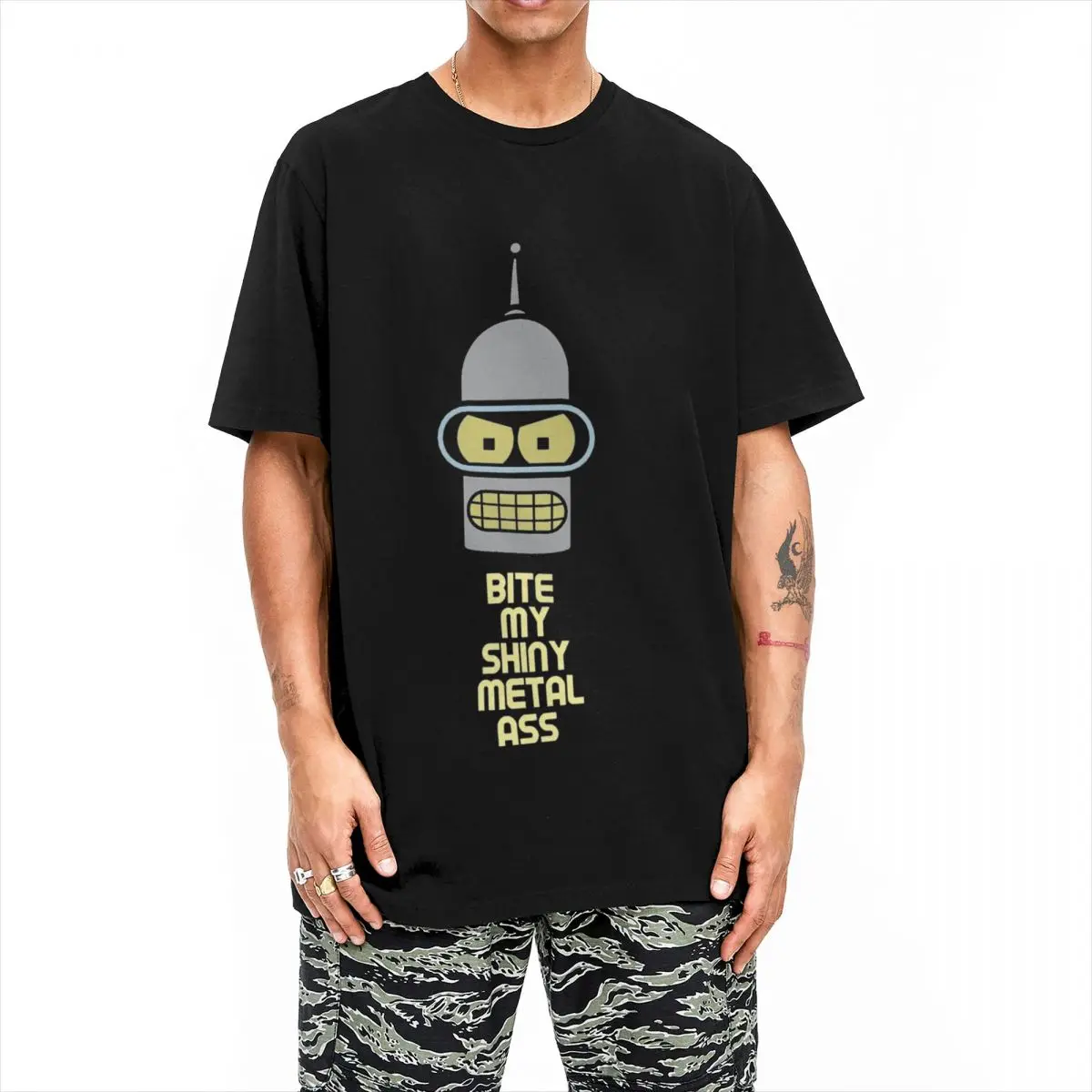 Casual Bender Futuramas Tshirt Men Crewneck Short Sleeve Clothes Cotton Summer TopsTops