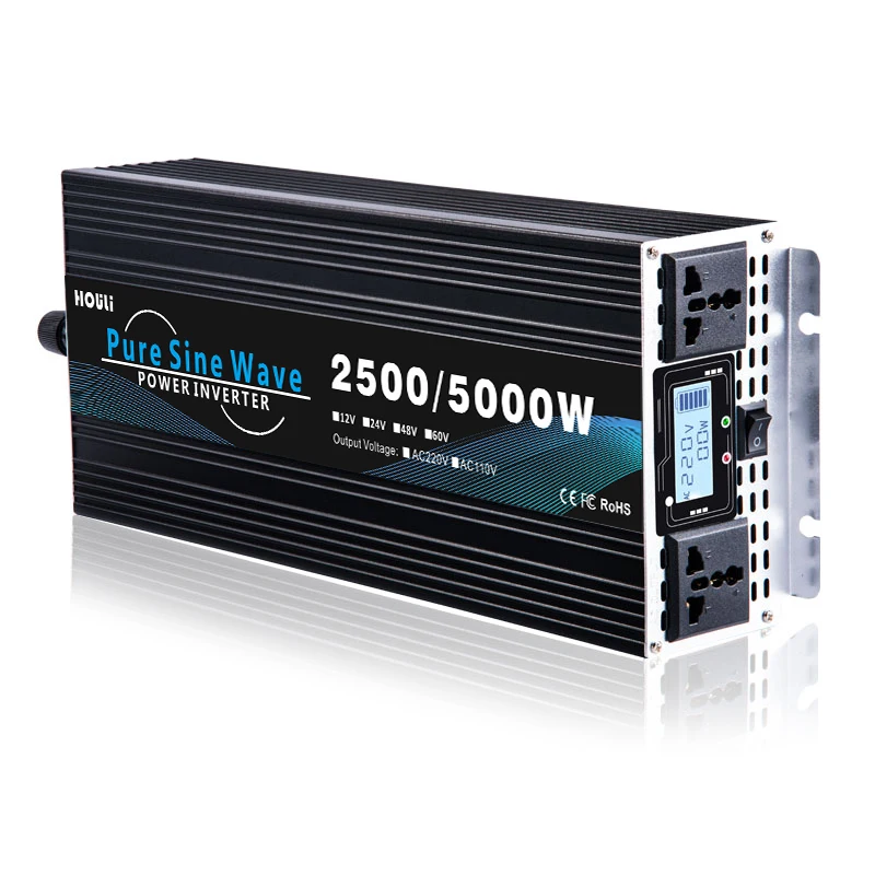 Pure Sine Wave Inverter Convertisseurs 5000w Sinus Pure Inversor De Corriente DC 12v 24V 36V To AC 220v For Car