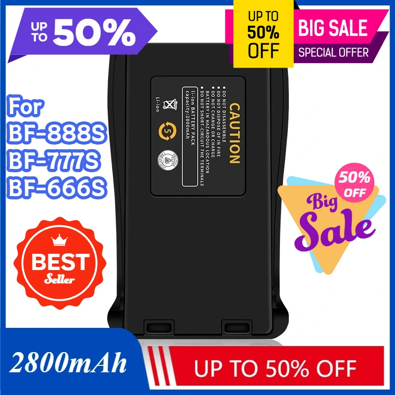 

BF-666S Battery 3.7V Walkie Talkie Batteries For Baofeng BF-888S 777S 666S Li-ion Battery